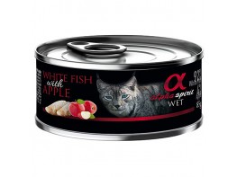 Imagen del producto Alfa Spirit gatos lata pescado blanco manzana 18x85g